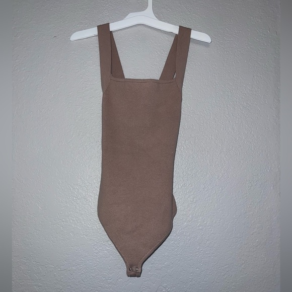 Abercrombie & Fitch Women Knit Racerback Tank Top Bodysuit Thong - Picture 1 of 6